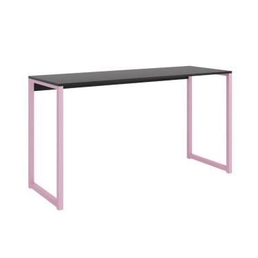 Imagem de Mesa Escrivaninha Industrial Desk 90 Color Quarto Escritório Preto Rosa