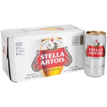 Imagem de Cerveja Stella Artois 8 Unidades Lata - 269ml