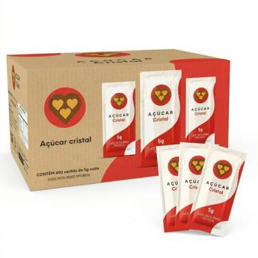 Imagem de Açúcar cristal 3 corações sache 400x5g