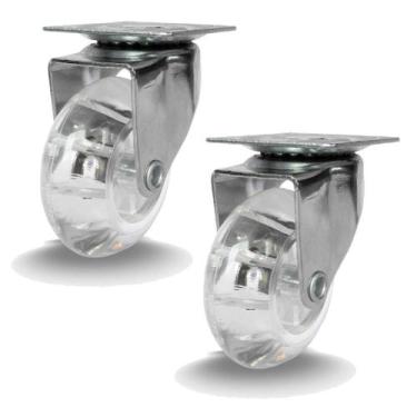 Imagem de Rodízio giratório 2" poliuretano cristal com 2 peças - GLP210GELFP - C