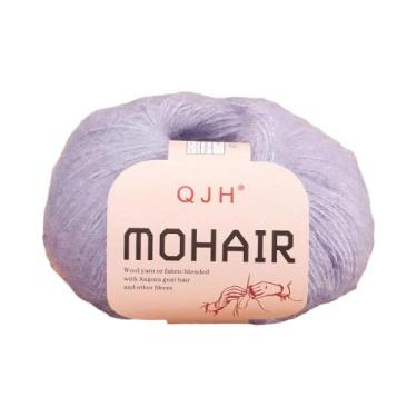 Imagem de Fio De Mohair Acrílico Macio E Quente, 6 Pacotes De 150g Para Tricô Ar