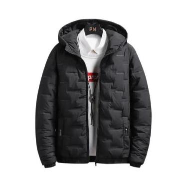 Imagem de Parkas Masculinas De Inverno Grossas E Quentes Com Capuz, Jaqueta Casu