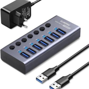 Imagem de HUB Comtac Power Switch USB-A 3.0, para 7x USB-A 3.0, Alumínio - 24129
