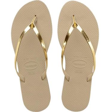 Imagem de Havaianas Feminina You Metallic Areia Dourada