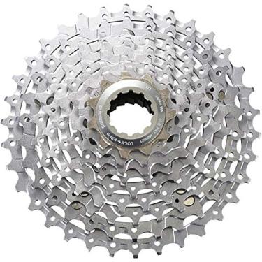 Imagem de SHIMANO Cassete Deore XT CS-M770 9 Velocidades - 28 cm, Bicicleta de Montanha, Freio de Borda, Prata