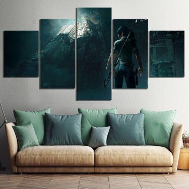 Imagem de Quadro Decorativos Tomb Rainden com 5 peças 130x65 1