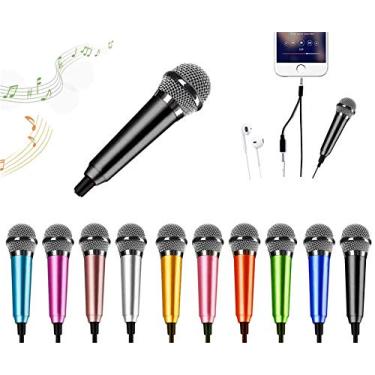 Imagem de Mini microfone pequeno para celular, laptop, notebook, Apple iPhone Sumsung Android (preto)
