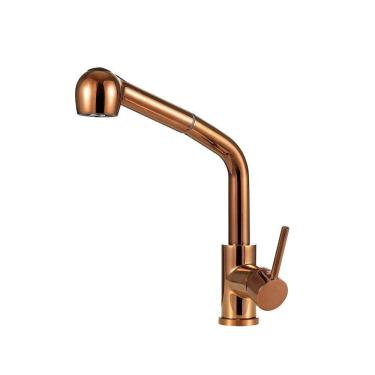 Imagem de Torneira Para Cozinha Gourmet Misturador Monocomando Capibaribe Pingoo.casa - Dourado Rose