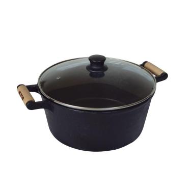 Imagem de Caçarola de Ferro 2 Alças Com Tampa de Vidro 4,8 Lt