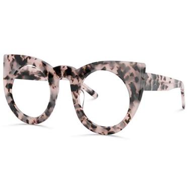 Imagem de Óculos de bloqueio de luz azul tartaruga rosa olho de gato Voogueme para mulheres Cadence VFP0290-06