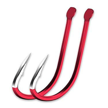 Imagem de KIZQYN Ganchos de pesca anzol torto com liga de aço farpado anzol de peixe super forte puxar gancho de pesca para água salgada pesca de água doce tamanho 1 # -14 # (60 peças) acessórios de pesca