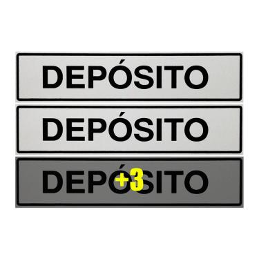 Imagem de Combo 6 Placas De Sinalização Depósito 30x7 Acesso - B-511 F9e