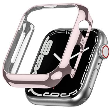 Imagem de Miimall Compatível com Apple Watch Series 8/7 45 mm Capa rígida de policarbonato [sem protetor de tela] Capa protetora fina e leve à prova de choque para Apple Watch 45 mm Series 8/7 (Starlight)