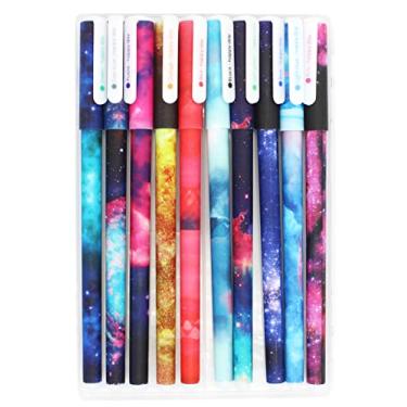 Imagem de Anller Canetas de gel coloridas, 10 peças de canetas de tinta gel, ponta fina (0,38 mm), canetas de escrita suaves para escritório e escola, 10 cores