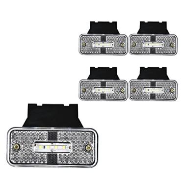 Imagem de 5pcs Trailer Lights Lights Side Marker Truck 24V LED van luz lateral,White