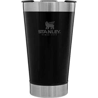 Imagem de Stanley Stay-Chill Beer Pint 473 ml | Tampa de boca larga | Abridor de garrafa embutido | Copo para copo de cerveja | Vidro isolado de aço inoxidável | Livre de BPA | Preto fosco