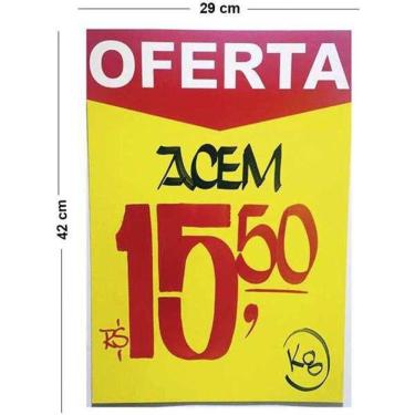 Imagem de Cartaz Marcação Oferta Amarelo A3 250G 29X42Cm 100Un Radex