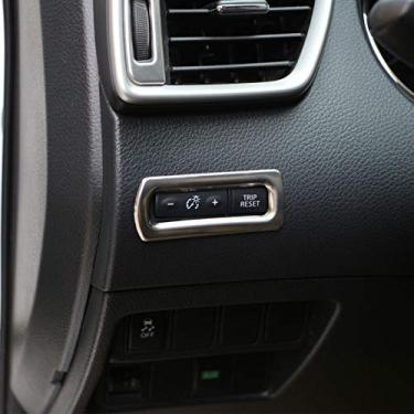 Imagem de JIERS Para Nissan Qashqai J11 2014-2016, interruptor de botão de odômetro de painel cromado adesivos de carro