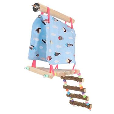 Imagem de Pequena Casa de Ninho para Animais de Estimação, Design Aberto Colorido, Local de Descanso Atraente, Tenda Suspensa para Animais de Estimação Sem Veneno Com Escada para Pássaros para Hamsters