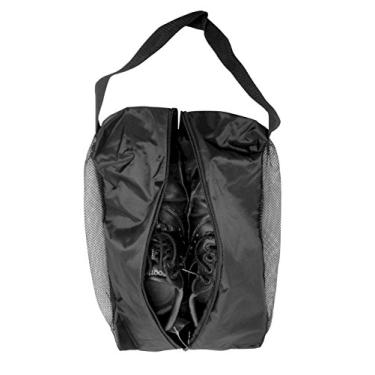 Imagem de JP Lann Golf Bolsa de sapato de malha com ventilação dupla, preta, 43 x 30,5 x 12,7 cm