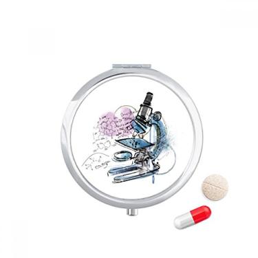 Imagem de Caixa de comprimidos de microscópio Chemistry Kowledge com bolso para remédios