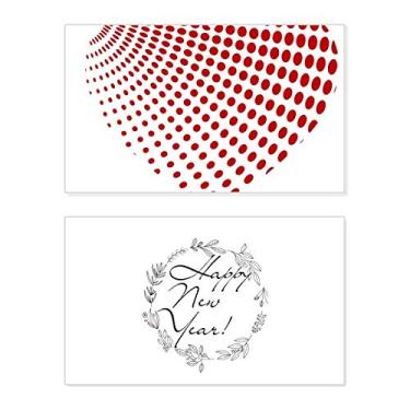 Imagem de Red Radiate Dots Dia dos Namorados Ano Novo Festival Cartão Bless Mensagem Presente