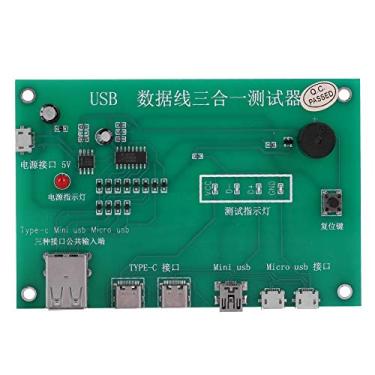 Imagem de Cartão de teste de carregamento, dispositivo de teste de fio de dados 3 em 1, cartão de teste de carregamento preciso tipo-C/mini cabo de teste USB/micro USB testador de triad