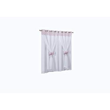 Imagem de Cortina Ceci 2M, Mellindre, Tecido: Liso Percal 150 Fios 100%.Tecido Estampado 67%Poliéster 33% Algodão, Voil: 100%Poliéster., Rosa Queen, Sofisticata 2018-2216