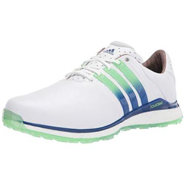 Imagem de adidas Tênis de golfe masculino Eg4885, Ftwr Branco/azul-petróleo, azul royal, menta glória, 40