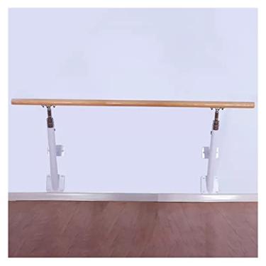 Imagem de Ballet Barre Barra de balé fixa montada na parede, hastes de aço e hastes de extensão com cabo de madeira, altura ajustável de 80 a 120 cm (Size : 2M/6.6FT)