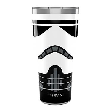 Imagem de Tervis Copo térmico Traveler Star Wars com detalhe de capacete de parede tripla mantém as bebidas frias e quentes, 850 g, aço inoxidável