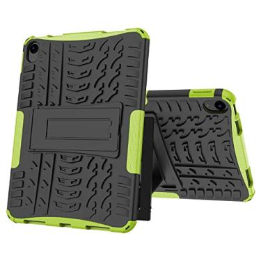 Imagem de Capa para tablet Capa para tablet compatível com iPad 10ª geração Capa de 10,9 polegadas 2022 Textura de pneu de liberação de choque TPU+PC Capa protetora com suporte de alça dobrável Estojo Protetor