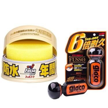 Imagem de Cera Soft 99 Fusso Coat Light Proteção 12 Meses + Cristalizador de Vidros Ultra Glaco Fusso 70ml