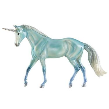 Imagem de Cavalo de Brinquedo Azul Unicórnio Le Mer Breyer | 1:12 Escala | 9,75` x 7`