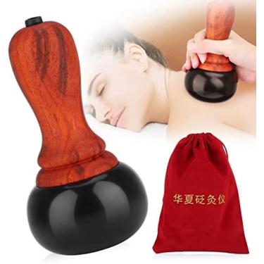 Imagem de Massageador Elétrico Gua Sha De Pedra Quente, Pedra Natural GuaSha Raspando As Costas, Massagem Facial No Pescoço, Relaxe Os Músculos, Cuidados Com A Pele, Spa,Marrom,incomparable123