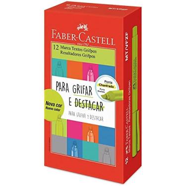 Imagem de Caneta Marca Texto, Faber-Castell, Grifpen, Verde Folha, Caixa com 12, MT/VFZF