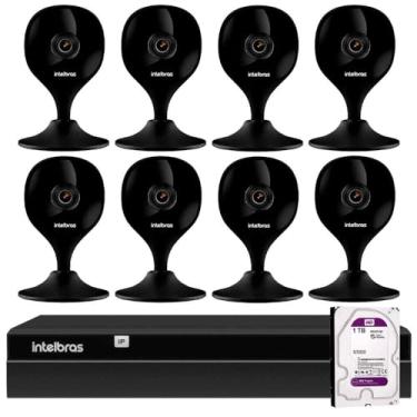 Imagem de Kit 8 Câmeras iMx C Black Intelbras com Aúdio e Inteligência Artificial + Gravador Digital de Vídeo Intelbras NVR NVD 1408 8 Canais + HD 1TB