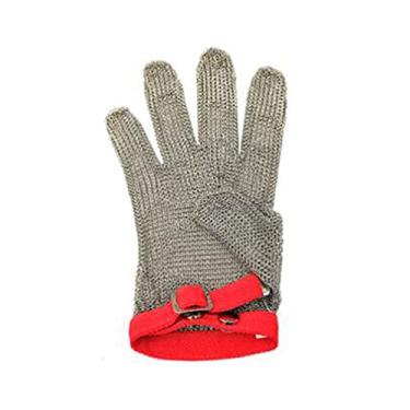 Imagem de Luvas Resistentes a Corte Luvas Anti-cortadas Grau De Alimentos Cozinha Açougueiro Carne De Processamento De Carne De Corte Luvas Resistentes, Nível 5 Proteção Proteção Luvas De Trabalho (Size : 1 pi