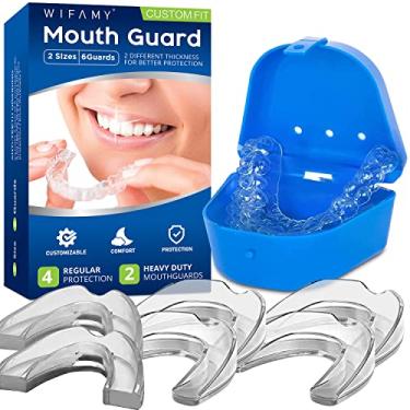 Imagem de Wifamy Mouth Guard for Clenching Teeth at Night, Sport Athletic, Whitening Tray, Including 4 Regular and 2 Heavy Duty Guard