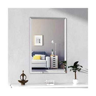 Imagem de Espelho Lapidado Com Bisotê Fixado Com Botões - 40X60cm - Woodglass