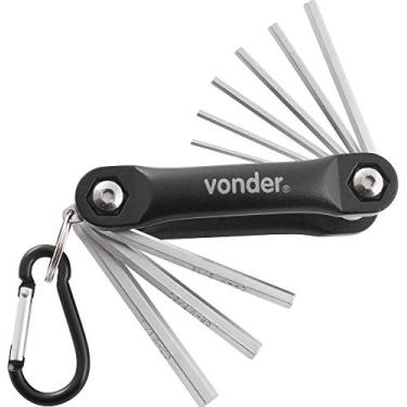 Imagem de Vonder, Jogo De Chaves Hexagonais (Allen) Curta, Com Suporte Em Alumínio, 5/64" A 1/4", 9 Peças.