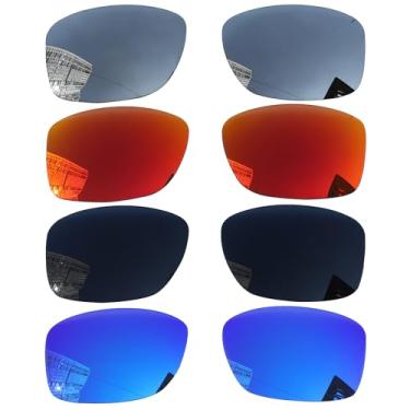 Imagem de Acefrog 4 pares de lentes polarizadas de substituição para óculos de sol Oakley Jupiter Squared OO9135, à prova de estilhaçamento, anti-arranhões, pacote econômico