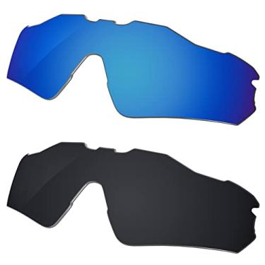 Imagem de Galvanic Lentes de substituição para óculos de sol Oakley Radar EV Path OO9208 – Ice + preto polarizado – Pacote combo