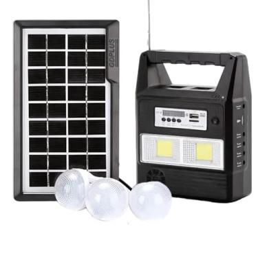 Imagem de Kit Solar Completo: 3 Lâmpadas LED e Carregador Universal Luz solar Rádio FM MP3 player Iluminação externa Energia solar Entretenimento ao ar livre Lâmpadas LED