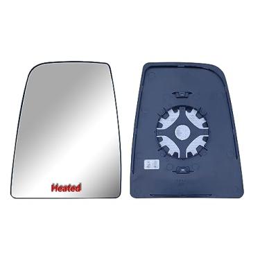 Imagem de Espelho lateral esquerdo do motorista de substituição Vidro principal superior aquecido com placa traseira para Ford Transit T150 T250 T350 T350HD de 2010 a 2023