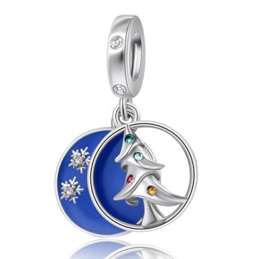 Imagem de MiWangLing Berloque de Natal Elfo Veado Gengibre Homem Pinguim Doce Doce Pingente para Pulseira Pandora Presente de Natal, esmalte, Base