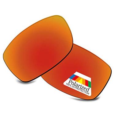 Imagem de Bwake Lentes de substituição para óculos de sol Oakley Gauge 8 L OO4124 - Vermelho fogo polarizado