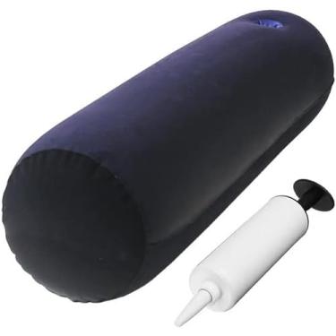 Imagem de Travesseiro inflável de cunha para dormir, travesseiro de cunha de viagem para alívio da dor nas costas, travesseiro de elevação da perna do joelho, travesseiro inflável para dormir, travesseiro de