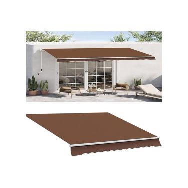 Imagem de Toldo Retrátil Manual/elétrico Tecido Impermeável De Substituição - 100% 230G Ployester Janela Porta Guarda-sol Abrigo - Deck Dossel Varanda Cobertura De Sombra Externa(Size:6.6x5ft)