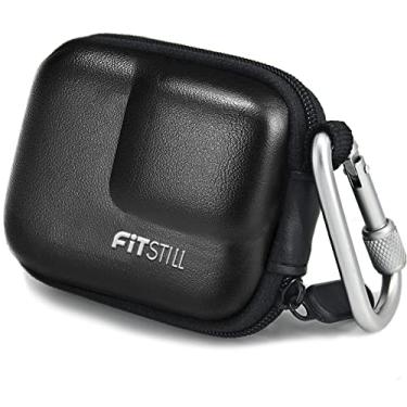 Imagem de FiTSTILL Mini estojo de transporte para Go Pro Hero 12/11/10/9/8/7/(2018)/6/5 preto, estojo rígido de armazenamento de viagem para DJI Osmo Action 2/3/4, AKASO, Campark, YI Action Camera, Preto (PU),